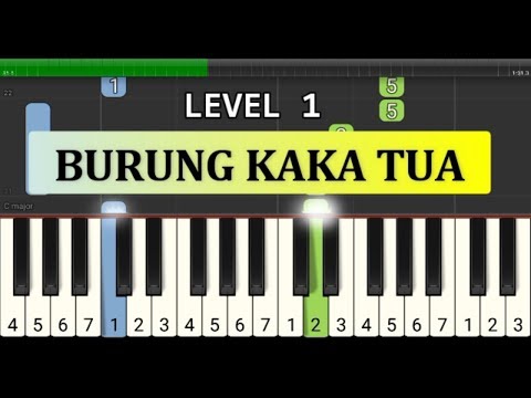 not piano burung kaka tua - tutorial level 1 - lagu daerah nusantara - tradisional -  maluku / ambon