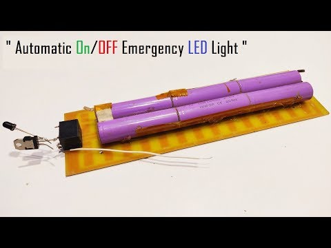 Simplest Automatic ON OFF room emergency Led light - DIY Idea Video