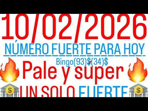LOS NÚMEROS Y PALE QUE VAN A SALIR HOY MARTES 10/02/2026 FELICIDADES AYER ((93)$(34)$