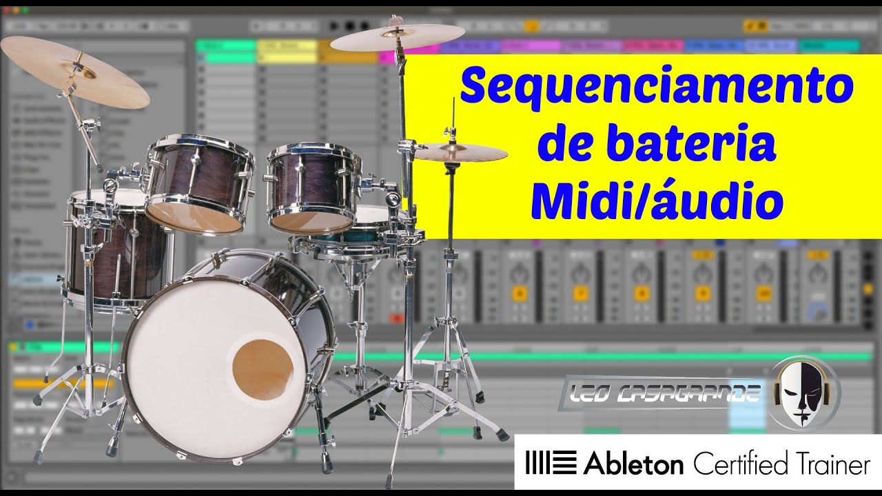 Sequenciamento de bateria em midi e áudio no Ableton Live