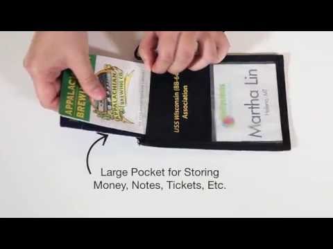 No-Glare Agenda Neck Wallet - Printed