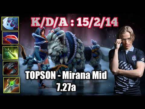 TOPSON - Mirana Mid | Insane 100% Physical Damage [7.27a]