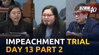 Impeachment trial day 13 part 2: Prosecution introduces 2nd witness | DZMM (05 August 2026)