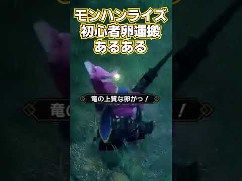 【モンハンライズサンブレイク】初心者が卵運搬で絶叫した理由 #mhriseサンブレイク #shorts