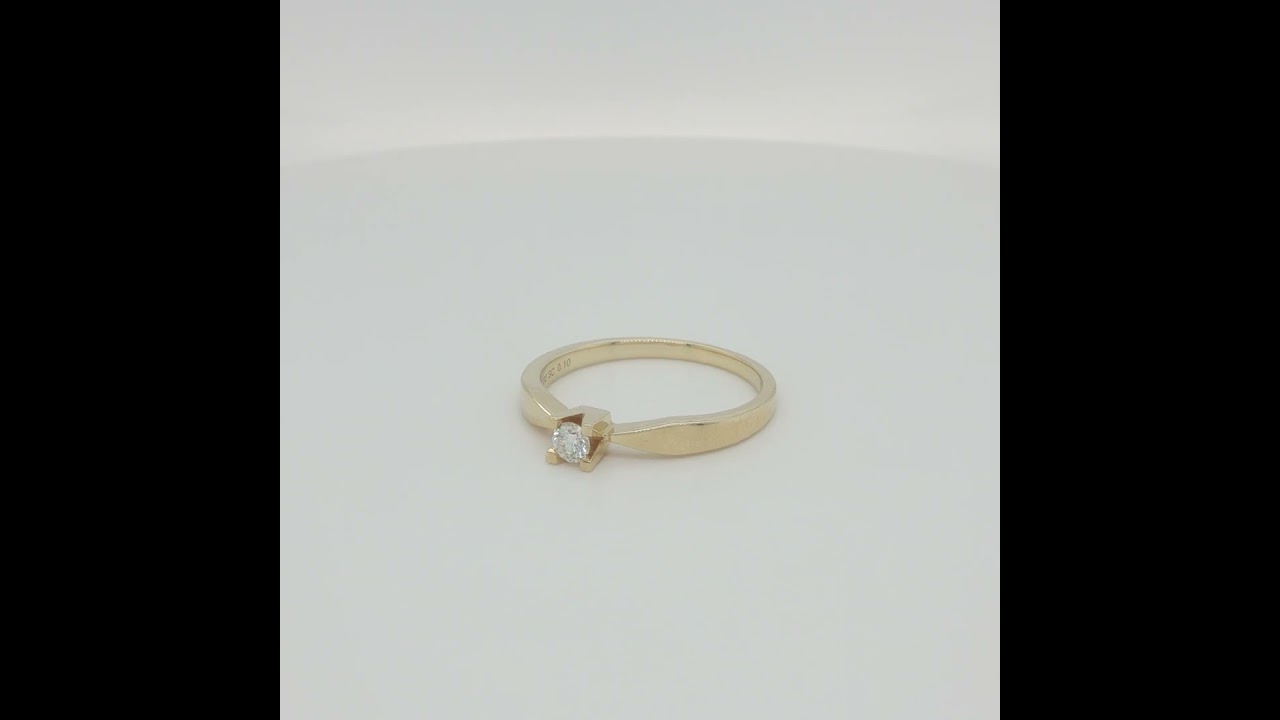 Kleopatra ring 0,10 H-W/SI 8 kt