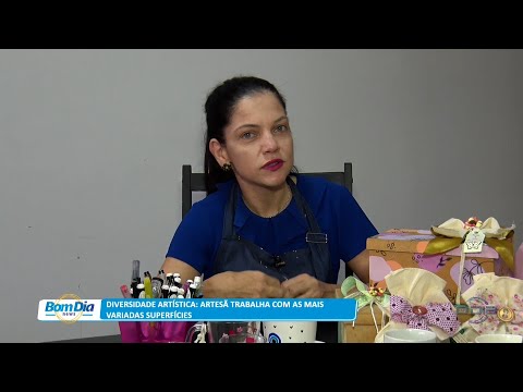 Diversidade artística: Artesã trabalha com as mais variadas superfícies 08 02 2023