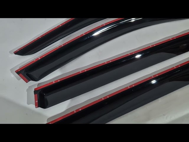 Volkswagen Tiguan 2016–2023 Logu vēja deflektori ar hromētu apdari Allspace LWB (4 gab., HIC) Video 1