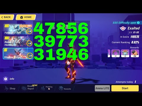 Honkai Impact 3 Exalted MA Top 100 - SSS False God Otto, SSS Huodou, SK [119575] (6/8/2023)
