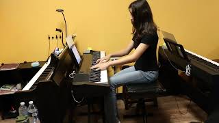 Piano Student Playing "The Last Rose"