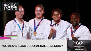 Canada's Laurence Biron receives women's -63kg judo gold medal on Day 9 of 2026 Commonwealth Games