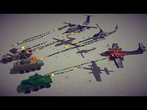 Attack Aircrafts vs Armored Vehicles #6 | Besiege