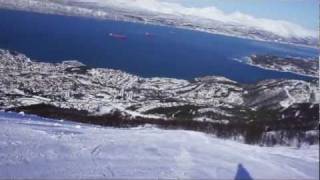 preview picture of video 'Fjord - Skiing in Narvik, 2011-04-01'