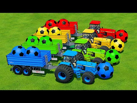TRANSPORT SOCCER BALLS WITH CLAAS AND MCCORMICK TRACTORS - Farming Simulator 22
