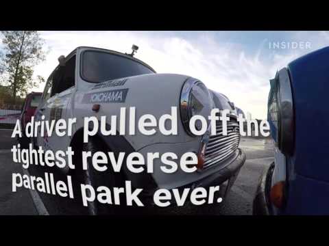 A driver pulled off the tightest reverse parallel park ever.