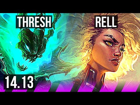 THRESH & Zeri vs RELL & Ezreal (SUP) | 76% winrate, Rank 8 Thresh, 4/2/11 | EUW Challenger | 14.13