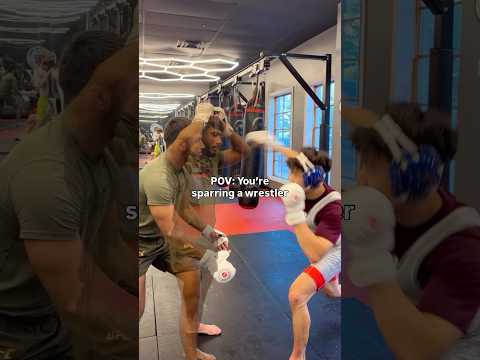 When you spar a wrestler… #mma #sparring #wrestler