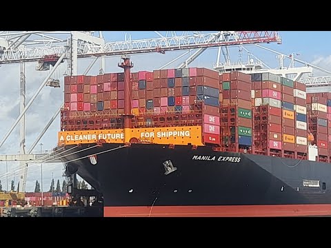 Maiden visit of Manila Express 🇩🇪 Hapag-Lloyd LNG Container Ship | Southampton
