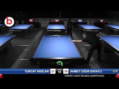 TUNCAY ARSLAN & AHMET UĞUR BAYATLI Bilardo Maçı - 2018 ERKEKLER 3.ETAP-4.TUR