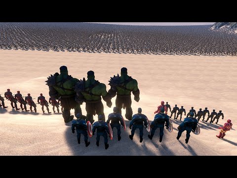 Avenger Team Protect City from Lots of Werewolves - Ultimate Epic Battle Simulator