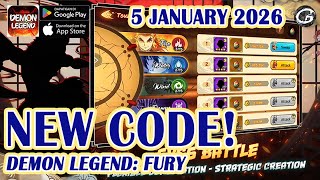 🎁NEW CODE Demon Legend Fury 2 Giftcodes & Redeem Codes 5 January 2026 - Mobile Game (Android/IOS)