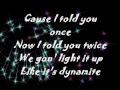 Dynamite - Taio Cruz - ( Onscreen Lyrics ) 