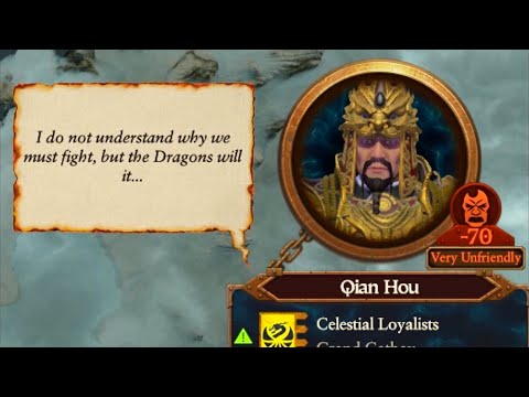 Celestial General doesn't like Civil War in Cathay. Total War Warhammer 3