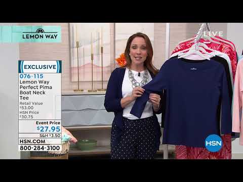 Lemon Way Perfect Pima BoatNeck  Tee  Basic