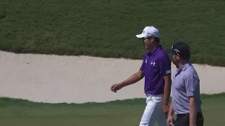 K.T. Kim holes a 61-foot putt for birdie at Cadillac Championship