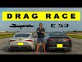 2022 Mercedes E53 AMG Coupe vs 2021 Toyota Supra GR, close but no that close  Drag and Roll Race.