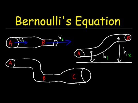 Bernoulli's Equation Example Problems, Fluid Mechanics - Physics