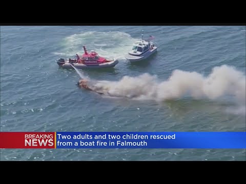 2 Adults, 2 Children Rescued From A Boat Fire In Falmouth