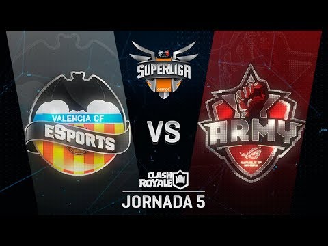 VALENCIA CF ESPORTS VS ASUS ROG ARMY | SUPERLIGA ORANGE CLASH ROYALE | Jornada 5 | Año 2018