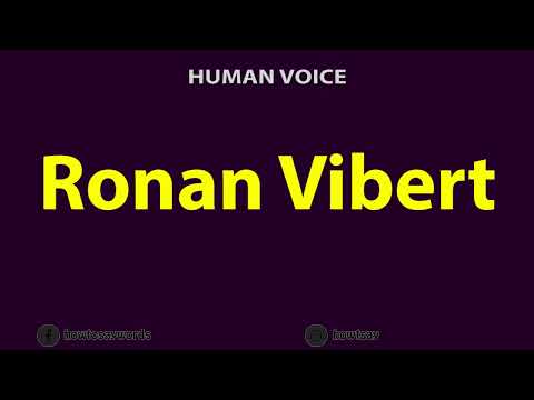 How to Pronounce Ronan Vibert