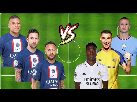 3 VS 3 Messi Neymar Mbappe VS Ronaldo Vinicius Haaland
