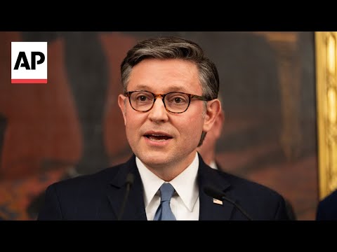 Mike Johnson and Republicans celebrate as House passes final spending bills