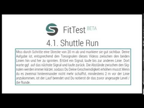 Kompletter Shuttle Run Agility Test (Deutsch)