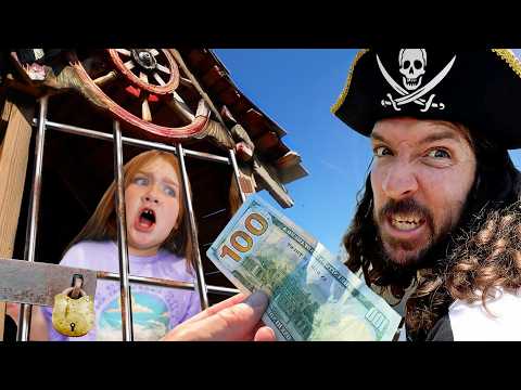 LAST to LEAVE part 2 - Adley in Jail on SURViVOR PiRATE iSLAND!! Two people get out! Niko eats Pizza