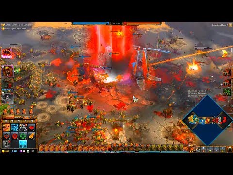 Orks vs Space Marines, 3v3, Hard AI - Warhammer 40K: Dawn Of War 3 - Deathwatch Mod