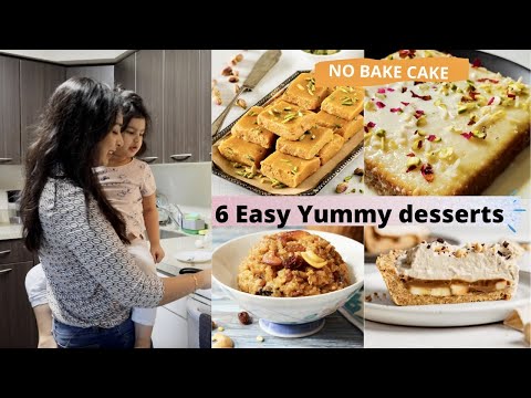 6 INDIAN Sweets for Diwali / No BAKE Desserts to try at home | Indian Desserts under 30 mins