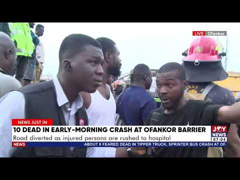 Ofankor Barrier accident: Tipper truck crashes into police vehicle, two cars – Eyewitness