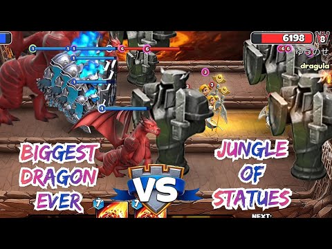 Castle Crush 🔥 JUNGLE Of STONE STATUES vs Biggest Legendary DRAGON Epic Gameplay 🔥 Castle Crush