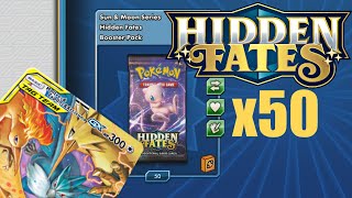 EPIC 50 HIDDEN FATES POKEMON TCGO BOOSTER PACK OPENING!