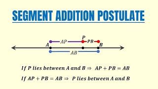 Segment Addition Postulate || Definition Example Geometry