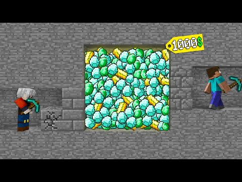 1000$ GİZLİ TUZAKLI MADEN - Minecraft