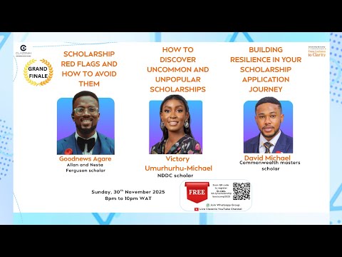 Grand Finale: Mistakes To Avoid, Discover Unpopular Scholarships and Build Resilience