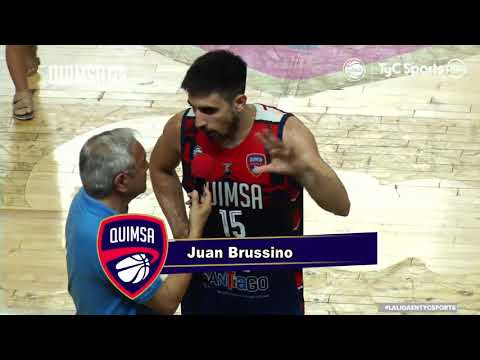 Juan Brussino después del triunfo de Quimsa  ante Ferro