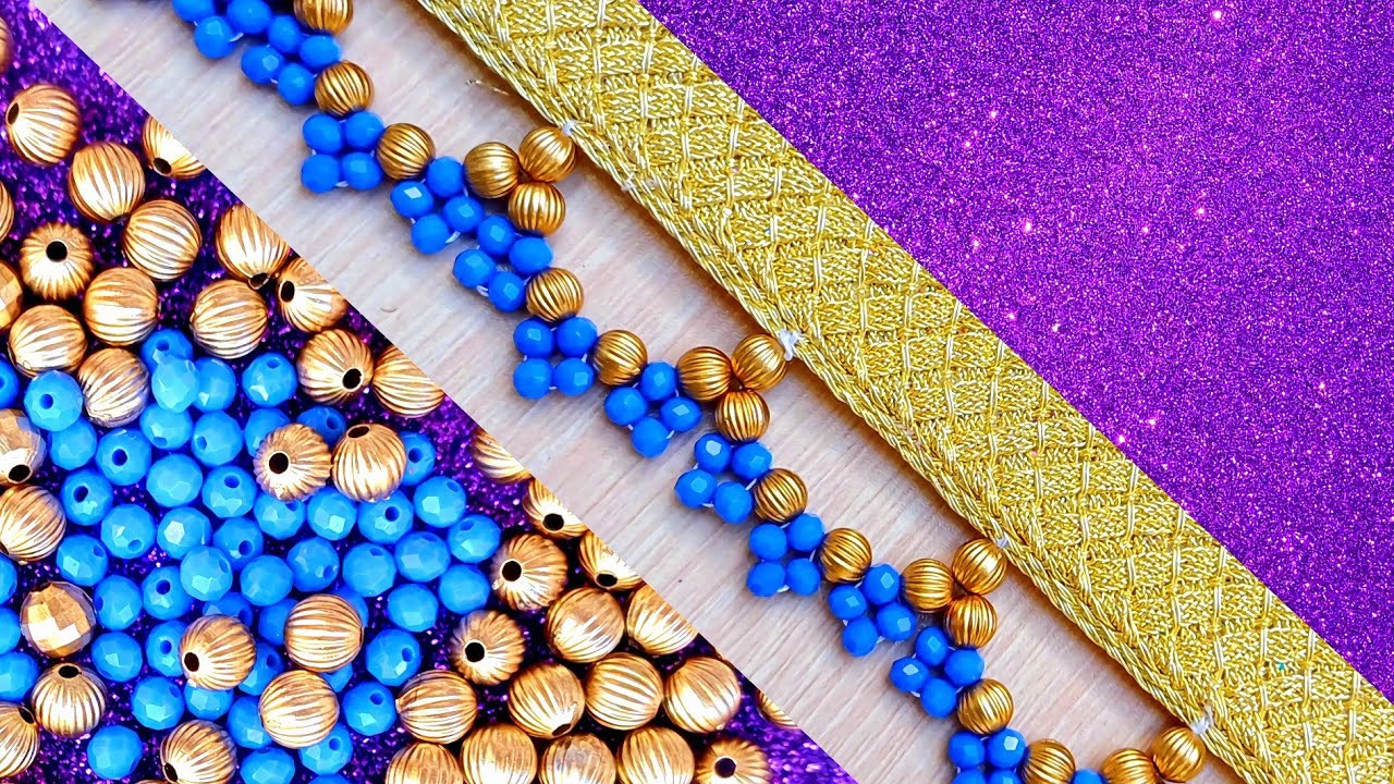 Teaching how to sew another example of luxurious embroidery 💥💥#diy