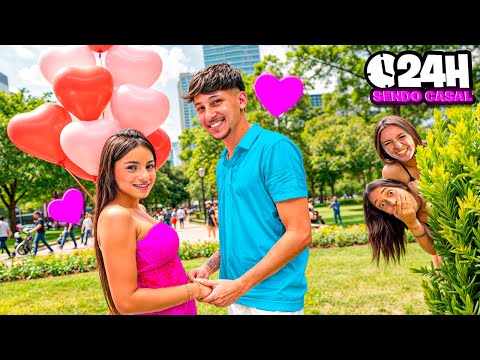 Viramos NAMORADOS Por 24 HORAS!! *rolou beijo?*