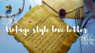 Vintage Style Love Letter | Tutorial | Love letter for him/her | Nidhi