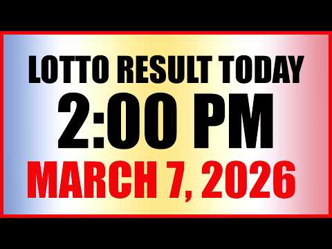 Lotto Result Today 2pm Draw March 7, 2026 Swertres Ez2 PCSO